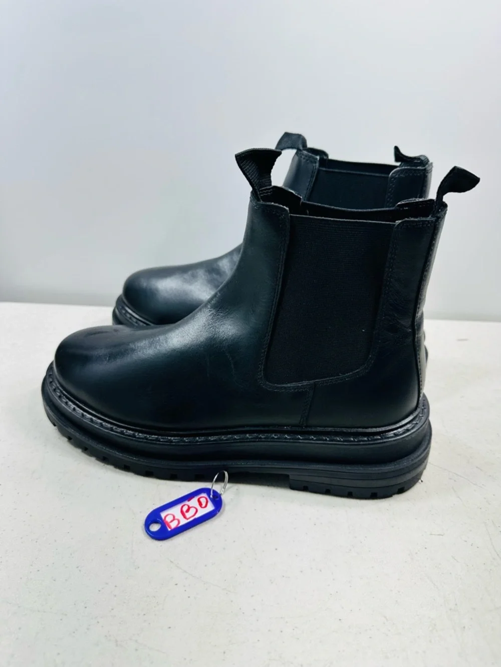 ASOS DESIGN Black Leather boots size 8